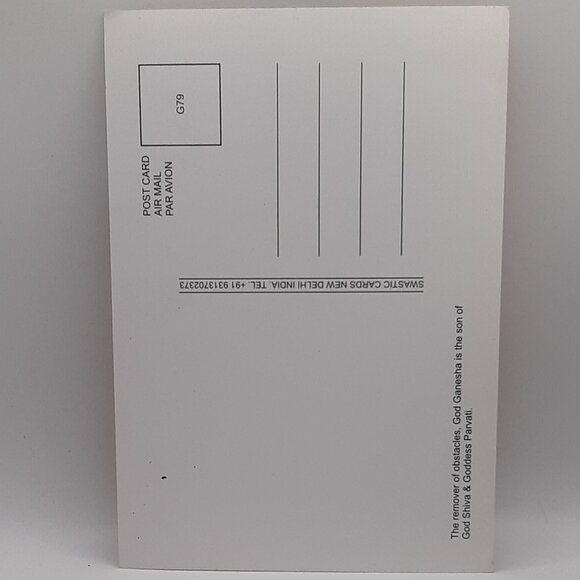 One Free With Tapestry OR Book Ganesh Hindu Satya Card Postcard Photo Frame Art - Picture 5 of 6